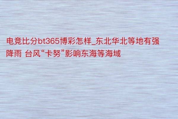 电竞比分bt365博彩怎样_东北华北等地有强降雨 台风“卡努”影响东海等海域