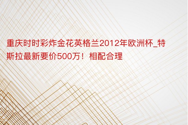 重庆时时彩炸金花英格兰2012年欧洲杯_特斯拉最新要价500万！相配合理